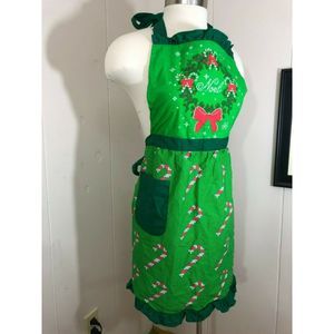 Christmas Bib Apron with pocket
